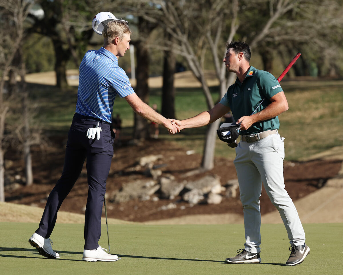 Matchplay handshake on the green